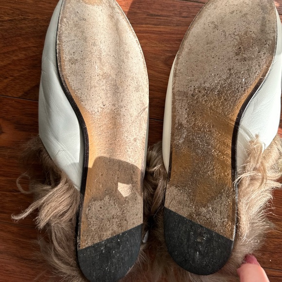 Gucci Princetown Fur Mules. White. Size 7. 100% Authentic. - Picture 8 of 13